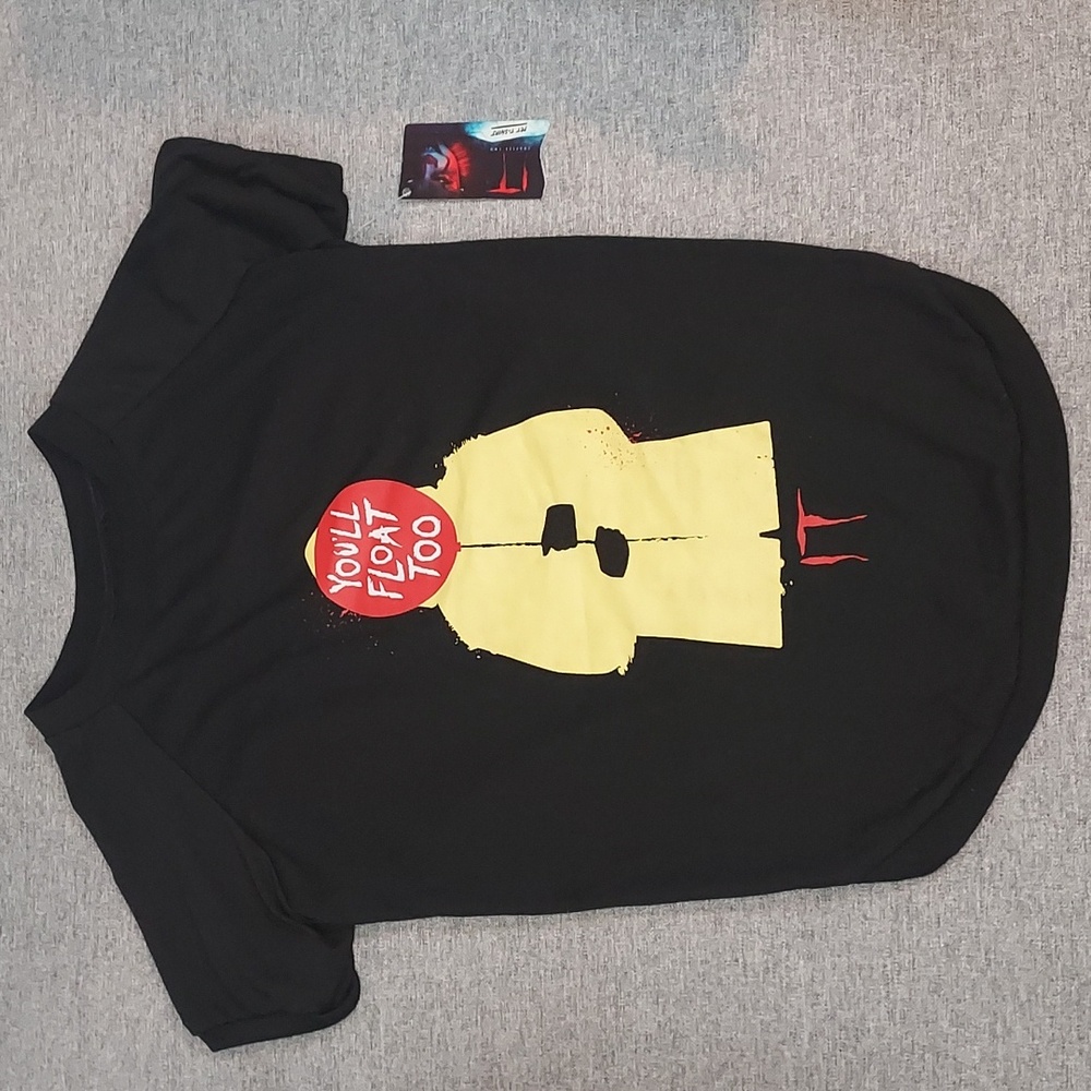 IT Chapter Two You'll Float Too Black Graphic Pet T-Shirt Size XL NWT